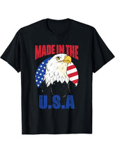 American Bald Eagle Freedom Symbol USA Citizens T-Shirt 180G 100% Cotton Printed Round Neck Short-Sleeve T-Shirt, Gifts for Men Dad Husband Grandpa, S-XXXL, Black