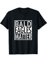 Patriotic Bald Eagles Matter save the American bald eagle T-Shirt 180G 100% Cotton Printed Round Neck Short-Sleeve T-Shirt, Gifts for Men Dad Husband Grandpa, S-XXXL, Black