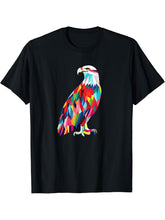 American Bald Eagle, American Flag, Cool T-Shirt 180G 100% Cotton Printed Round Neck Short-Sleeve T-Shirt, Gifts for Men Dad Husband Grandpa, S-XXXL, Black