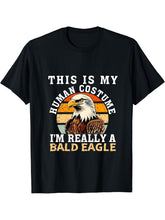 Funny Bald Eagle Quote Bird Cool Bald Eagle Men Women Boy Girl T-Shirt 180G 100% Cotton Printed Round Neck Short-Sleeve T-Shirt, Gifts for Men Dad Husband Grandpa, S-XXXL, Black