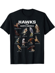 Hawks North America Red-Tailed Roadside Gray Hawk T-Shirt 180G 100% Cotton Printed Round Neck Short-Sleeve T-Shirt, Gifts for Men Dad Husband Grandpa, S-XXXL, Black