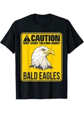 May Start Talking About Bald Eagles Eagle Bald Eagle T-Shirt 180G 100% Cotton Printed Round Neck Short-Sleeve T-Shirt, Gifts for Men Dad Husband Grandpa, S-XXXL, Black