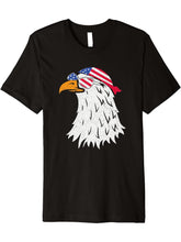 American Bald Eagle Mullet 4th of July Vintage Premium T-Shirt 180G 100% Cotton Printed Round Neck Short-Sleeve T-Shirt, Gifts for Men Dad Husband Grandpa, S-XXXL, Black