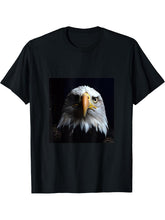 Eagle Bald T-Shirt 180G 100% Cotton Printed Round Neck Short-Sleeve T-Shirt, Gifts for Men Dad Husband Grandpa, S-XXXL, Black