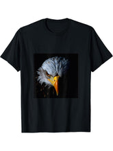 Eagle Bald T-Shirt 180G 100% Cotton Printed Round Neck Short-Sleeve T-Shirt, Gifts for Men Dad Husband Grandpa, S-XXXL, Black