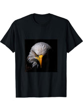 Eagle Bald T-Shirt 180G 100% Cotton Printed Round Neck Short-Sleeve T-Shirt, Gifts for Men Dad Husband Grandpa, S-XXXL, Black