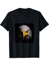 Eagle Bald T-Shirt 180G 100% Cotton Printed Round Neck Short-Sleeve T-Shirt, Gifts for Men Dad Husband Grandpa, S-XXXL, Black