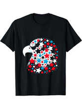 American Bald Eagle USA Flag 4th Of July Patriotic Graphic T-Shirt 180G 100% Cotton Printed Round Neck Short-Sleeve T-Shirt, Gifts for Men Dad Husband Grandpa, S-XXXL, Black