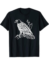 Bald Eagle Bird T-Shirt 180G 100% Cotton Printed Round Neck Short-Sleeve T-Shirt, Gifts for Men Dad Husband Grandpa, S-XXXL, Black