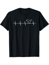 Bald Eagle Heartbeat Bird Gifts T-Shirt 180G 100% Cotton Printed Round Neck Short-Sleeve T-Shirt, Gifts for Men Dad Husband Grandpa, S-XXXL, Black