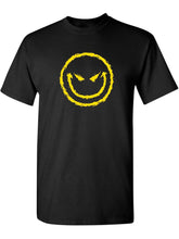 Evil Smile Face Graphic Novelty Sarcastic Funny T Shirt 180G 100% Cotton Printed Round Neck Short-Sleeve T-Shirt, Gifts for Men Dad Husband Grandpa, S-XXXL, Black