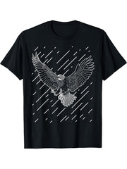 rain T-Shirt 180G 100% Cotton Printed Round Neck Short-Sleeve T-Shirt, Gifts for Men Dad Husband Grandpa, S-XXXL, Black
