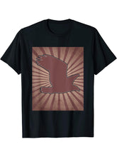 Vintage Bald Eagle Gift Bald Eagle T-Shirt 180G 100% Cotton Printed Round Neck Short-Sleeve T-Shirt, Gifts for Men Dad Husband Grandpa, S-XXXL, Black