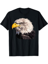 American Bald Eagle Gift Idea - Bald Eagle T-Shirt 180G 100% Cotton Printed Round Neck Short-Sleeve T-Shirt, Gifts for Men Dad Husband Grandpa, S-XXXL, Black