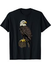 Eagle Bald Eagle T-Shirt 180G 100% Cotton Printed Round Neck Short-Sleeve T-Shirt, Gifts for Men Dad Husband Grandpa, S-XXXL, Black