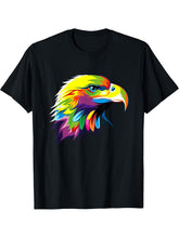 Eagle Bald Eagle T-Shirt 180G 100% Cotton Printed Round Neck Short-Sleeve T-Shirt, Gifts for Men Dad Husband Grandpa, S-XXXL, Black