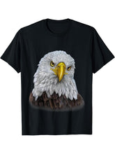 T-Shirt, North America Bald Eagle Bust, Bird 180G 100% Cotton Printed Round Neck Short-Sleeve T-Shirt, Gifts for Men Dad Husband Grandpa, S-XXXL, Black