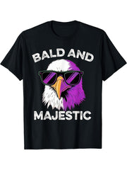 Sexy Bald Majestic Funny Dad Husband Grandpa Joke Men Humor T-Shirt 180G 100% Cotton Printed Round Neck Short-Sleeve T-Shirt, Gifts for Men Dad Husband Grandpa, S-XXXL, Black