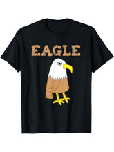 Bald Eagle Cartoon Halloween Costume T-Shirt 180G 100% Cotton Printed Round Neck Short-Sleeve T-Shirt, Gifts for Men Dad Husband Grandpa, S-XXXL, Black