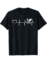 Eagle Heartline Heart Eagle Bird - Bald Eagle Heartbeat T-Shirt 180G 100% Cotton Printed Round Neck Short-Sleeve T-Shirt, Gifts for Men Dad Husband Grandpa, S-XXXL, Black