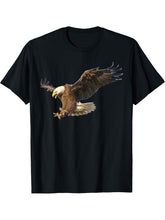 Majestic Flying American Bald Eagle T-Shirt 180G 100% Cotton Printed Round Neck Short-Sleeve T-Shirt, Gifts for Men Dad Husband Grandpa, S-XXXL, Black