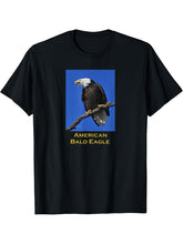 American Bald Eagle T-shirt Wild in Nature Close-up View 180G 100% Cotton Printed Round Neck Short-Sleeve T-Shirt, Gifts for Men Dad Husband Grandpa, S-XXXL, Black