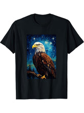 Bald Eagle Bird T-Shirt - Unisex-Adults, Boy Girl - Black - Short Sleeve - Small - Classic Fit 180G 100% Cotton Printed Round Neck Short-Sleeve T-Shirt, Gifts for Men Dad Husband Grandpa, S-XXXL, Black