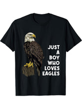 Eagle Boy T-Shirt 180G 100% Cotton Printed Round Neck Short-Sleeve T-Shirt, Gifts for Men Dad Husband Grandpa, S-XXXL, Black