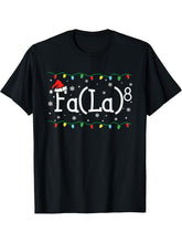 FA (LA)8 Funny Christmas Santa Fa La Math Teacher Student T-Shirt 180G 100% Cotton Printed Round Neck Short-Sleeve T-Shirt, Gifts for Men Dad Husband Grandpa, S-XXXL, Black