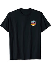 Santa Barbara California Retro Palm Tree T-Shirt 180G 100% Cotton Printed Round Neck Short-Sleeve T-Shirt, Gifts for Men Dad Husband Grandpa, S-XXXL, Black