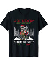 Christmas T-Shirt 180G 100% Cotton Printed Round Neck Short-Sleeve T-Shirt, Gifts for Men Dad Husband Grandpa, S-XXXL, Black