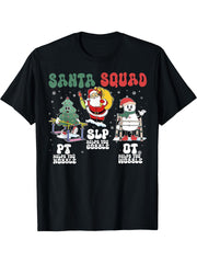 Christmas Tree T-Shirt 180G 100% Cotton Printed Round Neck Short-Sleeve T-Shirt, Gifts for Men Dad Husband Grandpa, S-XXXL, Black