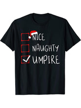 List Referee Santa T-Shirt 180G 100% Cotton Printed Round Neck Short-Sleeve T-Shirt, Gifts for Men Dad Husband Grandpa, S-XXXL, Black