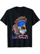 Bald Eagle T-Shirt 180G 100% Cotton Printed Round Neck Short-Sleeve T-Shirt, Gifts for Men Dad Husband Grandpa, S-XXXL, Black