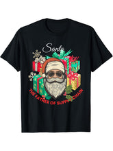 Santa, the father of supply chain, christmas supply chain T-Shirt 180G 100% Cotton Printed Round Neck Short-Sleeve T-Shirt, Gifts for Men Dad Husband Grandpa, S-XXXL, Black