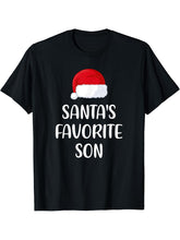Christmas Funny Gift Xmas Pajama T-Shirt 180G 100% Cotton Printed Round Neck Short-Sleeve T-Shirt, Gifts for Men Dad Husband Grandpa, S-XXXL, Black