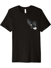 Bald Eagle American National Symbol Animal Patriotic Freedom Premium T-Shirt 180G 100% Cotton Printed Round Neck Short-Sleeve T-Shirt, Gifts for Men Dad Husband Grandpa, S-XXXL, Black