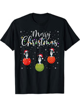 Merry Christmas Lights Santa Hat Boston Terrier Ugly Xmas T-Shirt 180G 100% Cotton Printed Round Neck Short-Sleeve T-Shirt, Gifts for Men Dad Husband Grandpa, S-XXXL, Black