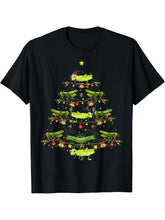 Grasshopper Christmas Tree Gift Funny Christmas Grasshopper T-Shirt 180G 100% Cotton Printed Round Neck Short-Sleeve T-Shirt, Gifts for Men Dad Husband Grandpa, S-XXXL, Black