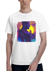 Captain America Protector Of The City 180G 100% Cotton Printed Round Neck Short-Sleeve T-Shirt, Gifts for Men Dad Husband Grandpa, S-XXXL, White