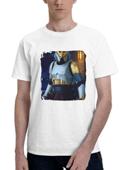 Captain Enoch Ahsoka 180G 100% Cotton Printed Round Neck Short-Sleeve T-Shirt, Gifts for Men Dad Husband Grandpa, S-XXXL, White