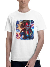 Captain Marvel Believe 180G 100% Cotton Printed Round Neck Short-Sleeve T-Shirt, Gifts for Men Dad Husband Grandpa, S-XXXL, White
