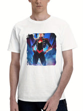 Captain Marvel Stormbreakers 180G 100% Cotton Printed Round Neck Short-Sleeve T-Shirt, Gifts for Men Dad Husband Grandpa, S-XXXL, White