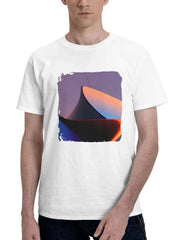 Captivating Abstract Wave Patterns 180G 100% Cotton Printed Round Neck Short-Sleeve T-Shirt, Gifts for Men Dad Husband Grandpa, S-XXXL, White