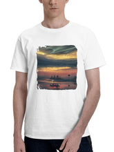 Car Under Raindrops In Rainy Day 180G 100% Cotton Printed Round Neck Short-Sleeve T-Shirt, Gifts for Men Dad Husband Grandpa, S-XXXL, White