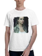 Cara Delevingne Vogue 2023 180G 100% Cotton Printed Round Neck Short-Sleeve T-Shirt, Gifts for Men Dad Husband Grandpa, S-XXXL, White