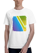 Colorful Macbook Abstract 180G 100% Cotton Printed Round Neck Short-Sleeve T-Shirt, Gifts for Men Dad Husband Grandpa, S-XXXL, White