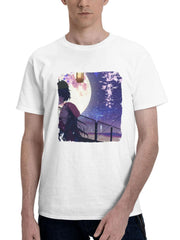 A Couples Harmonious Connection 180G 100% Cotton Printed Round Neck Short-Sleeve T-Shirt, Gifts for Men Dad Husband Grandpa, S-XXXL, White