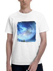 A Dream Of You And I 180G 100% Cotton Printed Round Neck Short-Sleeve T-Shirt, Gifts for Men Dad Husband Grandpa, S-XXXL, White