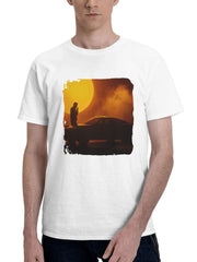 A Moment Of Reflection 180G 100% Cotton Printed Round Neck Short-Sleeve T-Shirt, Gifts for Men Dad Husband Grandpa, S-XXXL, White